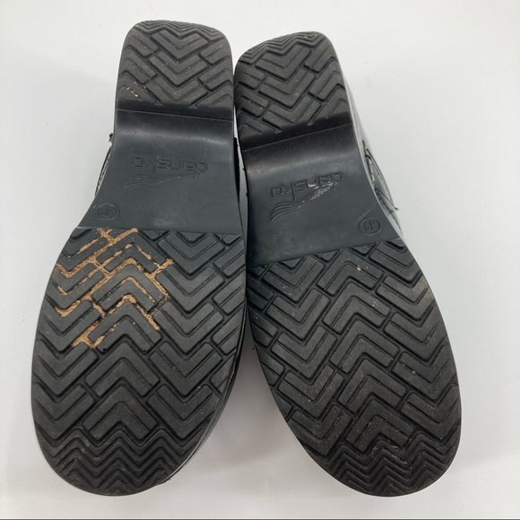 DANSKO Classic Comfort Black Leather Work Clog Shoes 39 - Picture 10 of 16